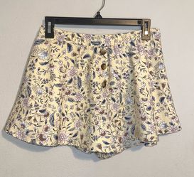 Yellow Floral Shorts