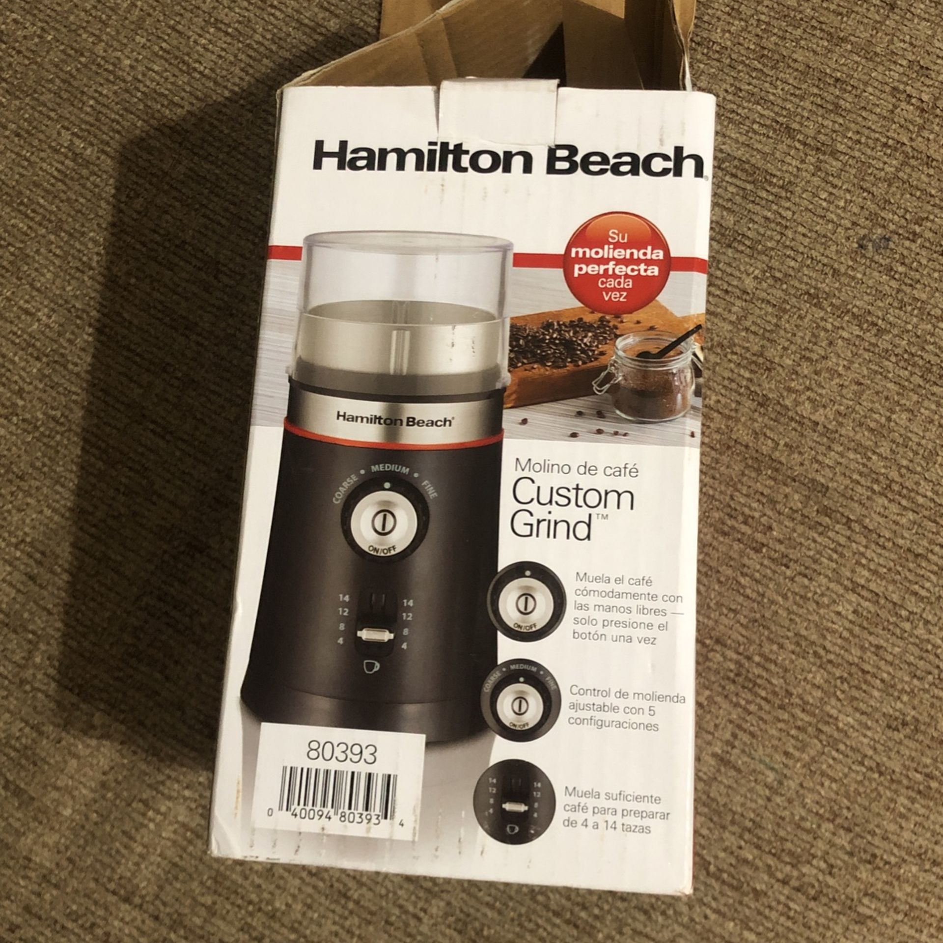 Custom Grind Coffee Grinder, 14-Cup Capacity