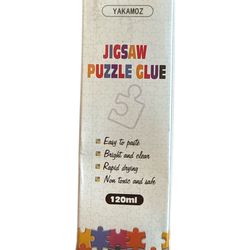 Yakamoz White Glue for Jigsaw Puzzles 120ml Bottle with Brush Easy Application