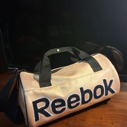 Reebok Duffle Purse Gold Double Handles Shoulder Strap Purse