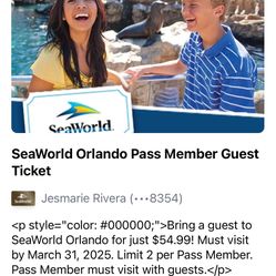 Seaworld Guest Tickets 