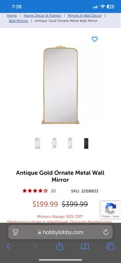 Beautiful Gold Floor Mirror