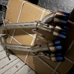 2018-2022 Camry Duel Exhaust With Burnt Tip Bolt On. Axle Back Muffler Delete