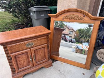 Mirror & Night Stand