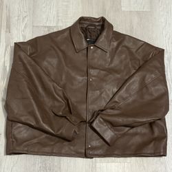 Brown Leather Men Jacket Size (S)