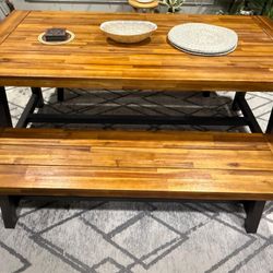 Dining Table With 2 Bench