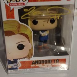 Authenticated Android 18 Signed Funko Pop