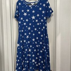 LuLaRoe Jessie dress size small with white stars
