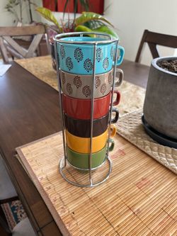 World Market Cappuccino Espresso Mug Cup Set