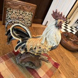 Ceramic farmhouse red rooster