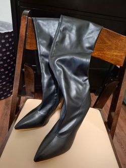 High leather boots
