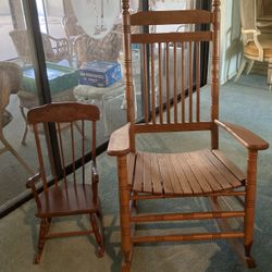 Adult And Child Rocking Chair