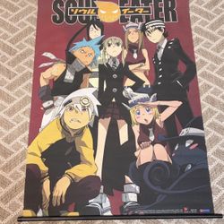 Soul Eater Fabric Print Wall Poster Scroll Room Decor 30”x42” Large Size!!