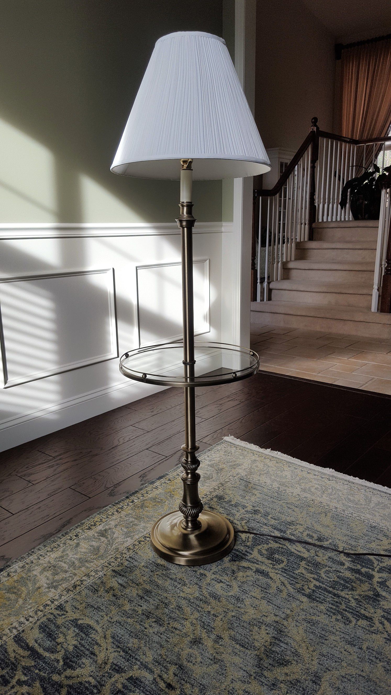 Glass & Bronze Table Lamp