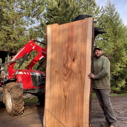 Huge Redwood Live Edge Dining Table Wood Slab