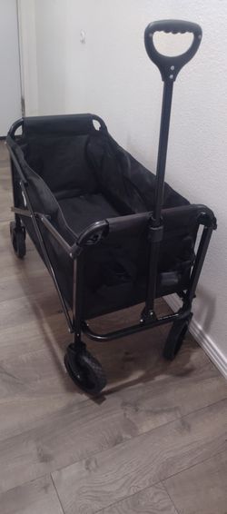 Black Folding Utility Wagon Cart