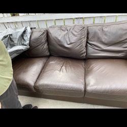 Brown Leather Couch