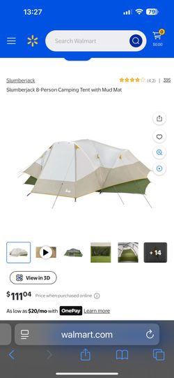 Slumberjack Aspen Grove 8 Person Hybrid Dome Family Camping Tent with 2 Rooms, Room Divider, Separate Entries, Full Fly, and Vestibule Storage