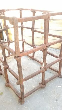 Railroad Spikes Side Table