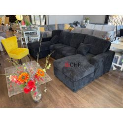 3-Piece Corduroy  Convertible Sectional
Sleeper Sofa & 2 Chaise Storage - Limited Time Offer 
