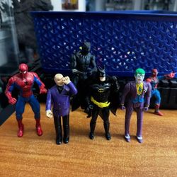 VINTAGE FIGURES DC BATMAN JOKER SPIDERMAN BLACK PANTHER
