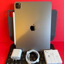 128GB Apple IPad Pro 11” 4th Generation (2022 Model / M2 chip ) with Keyboard, pen & Accessories (256gb /512GB) 