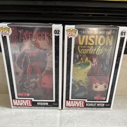 Funko POP Marvel Scarlet Witch and Vision Comic Covers