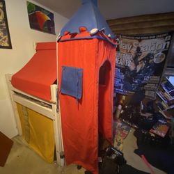 Flexa castle bunk bed w/ slide 