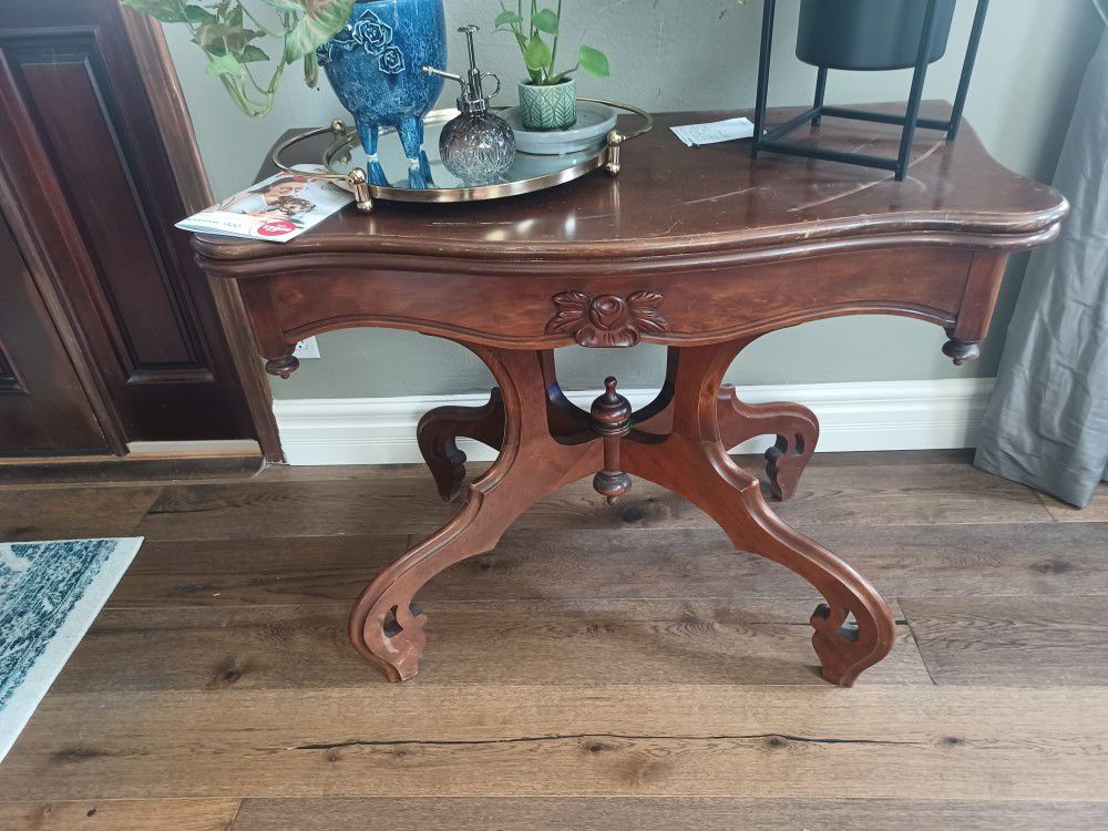 Antique Table With Four Matching Chairs