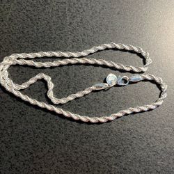 Valentine Day- 6mm x 20” .925 Sterling Silver Chain