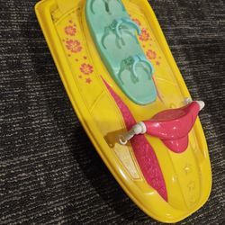 Barbie Jet Ski Wave Runner Sport Fun Bath or Pool Toy Pink/Yellow