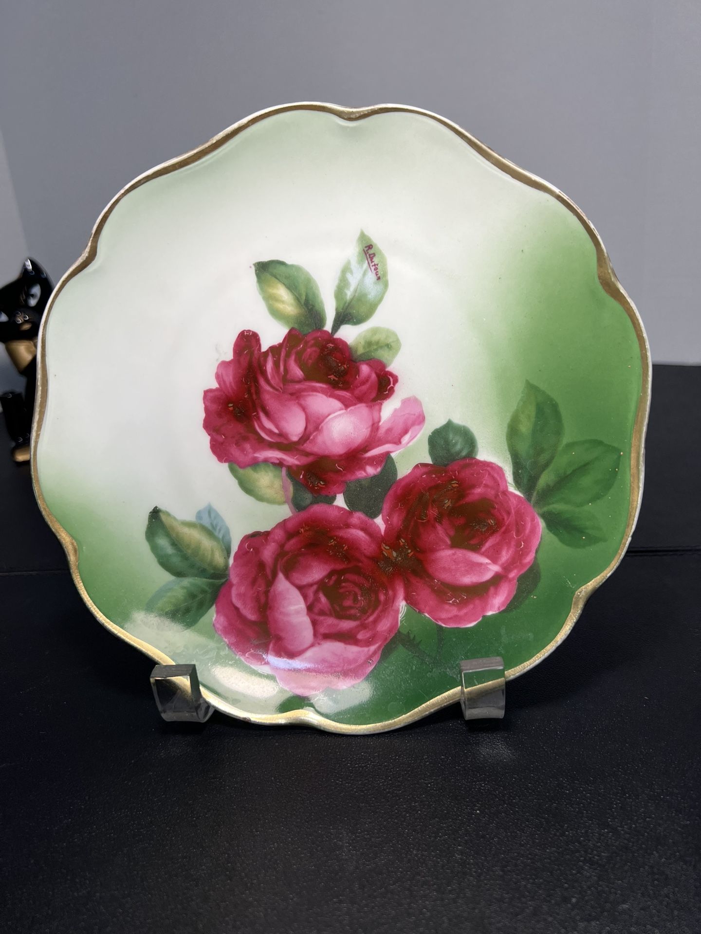 R.C. Rosenthal Bavaria Antique 1(contact info removed) Chrysantheme Cabinet Plate 8” R.Dufour