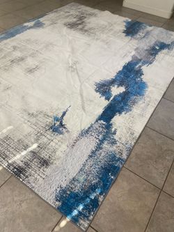 Abstract style 8x10 washable area rug
