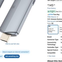 New Wireless HDMI Transmitter and Receiver, HDMI Wireless Extender Portable 4k Plug & Play,