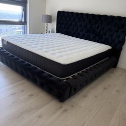 New In Box King Bed Frame With Mattress (Read Description Below)