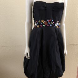 Black Jeweled Balloon Dress size 12