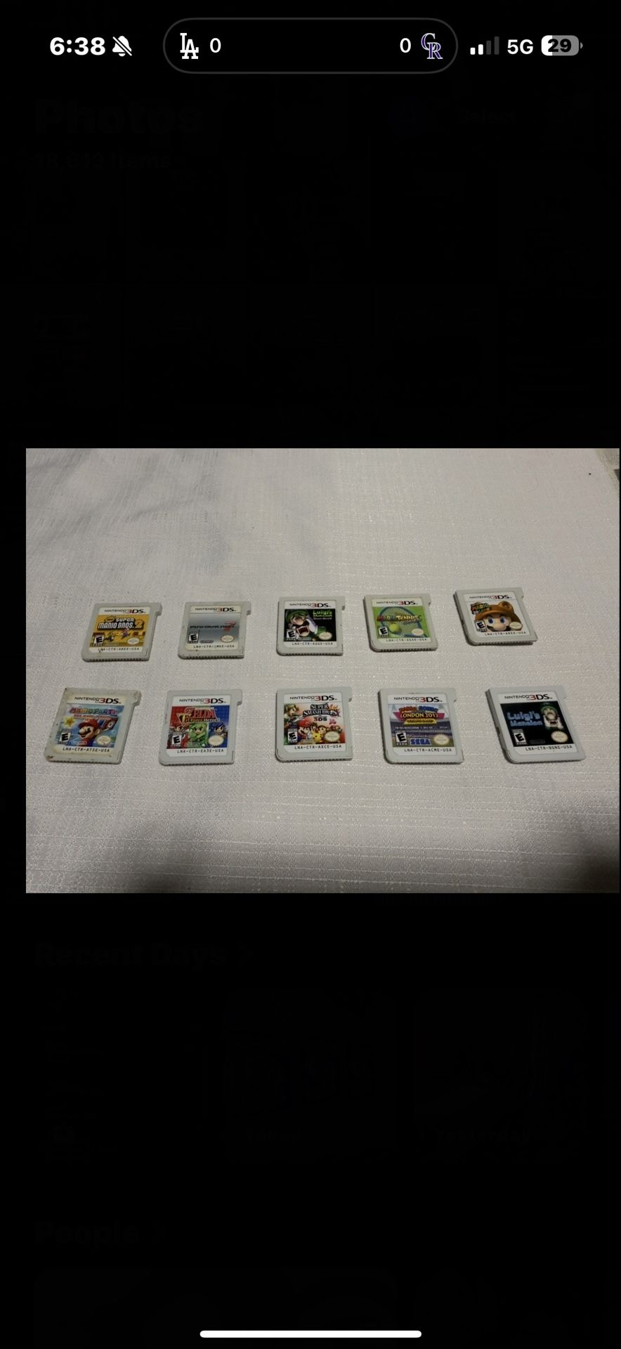 Nintendo 3ds games and case