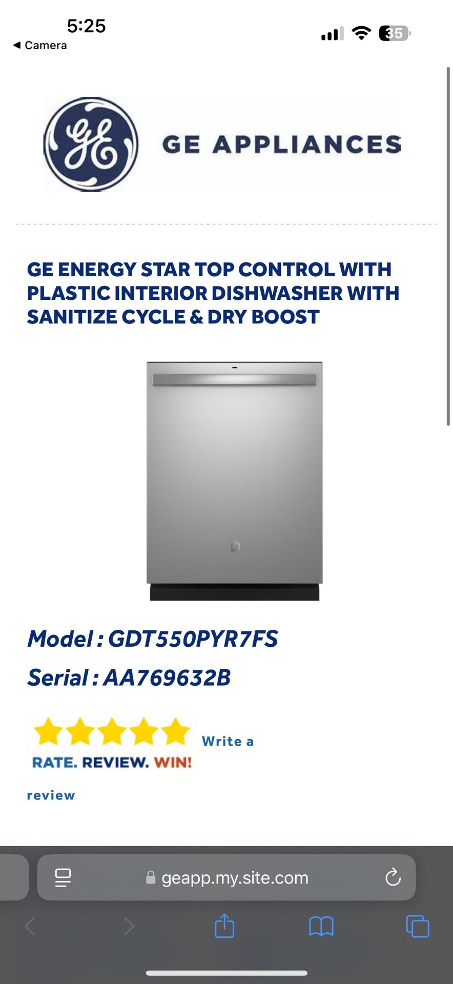 Brand New GE Dishwasher 