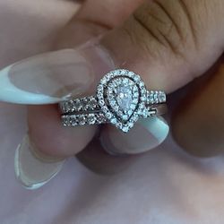 Zales Women's Wedding Band And Engagement Ring