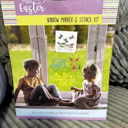 Easter Window Marker & Stencil Kit NEW 