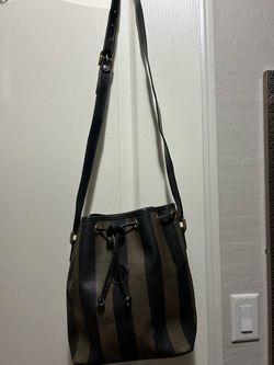 Fendi Pequin Stripe Bucket Bag