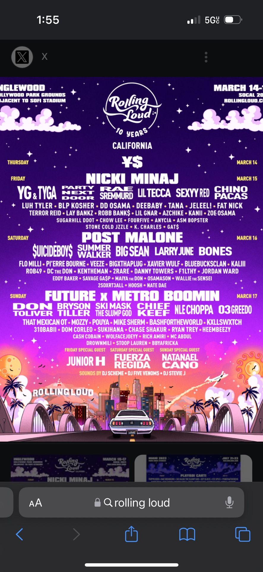 Rolling Loud GA Wristband