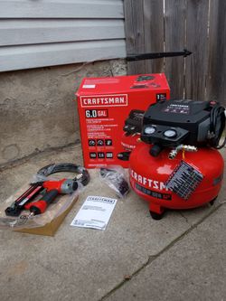 Brand-New Craftsman 6-Gallon Portable 150 PSI Pancake Air Compressor With Accessories