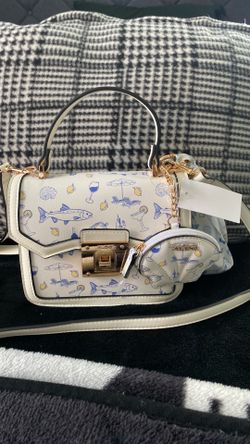 ALDO purse white and blue / Aldo bolsa de Mujer , color blanco con azul