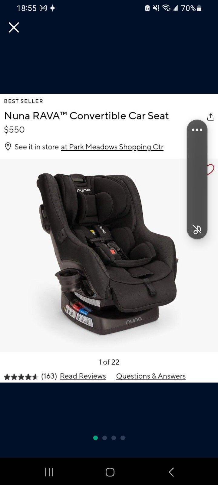 Nuna RAVA Convertible Car Seat