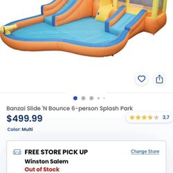 Banzai Slide 'N Bounce 6-person Splash Park