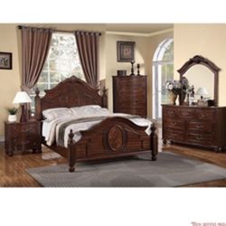 Gorgeous Queen size Complete Bedroom Set. Mattress Sold Separately 