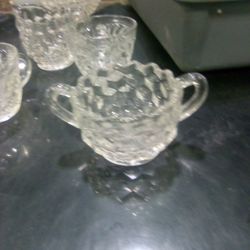 12 Price Real Crystal Cups And Saucers And Bowls 