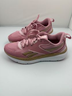 Reebok Women's Running Training Shoes Pink Gold White Athletic Sneakers Size 10