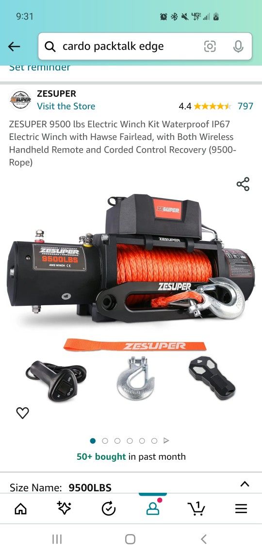 ZESUPER 9500lbs Electric Winch Kit
